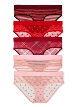Набір прозорих трусиків Victoria's Secret Sheer Heritage Shimmer Hiphugger XS мульті 5 шт (7000R0431735QD7XS)