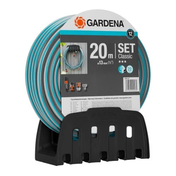 Шланг Gardena Classic 13 мм (1/2") 20 м + комплект для полива и кронштейн (18005-50.000.00)