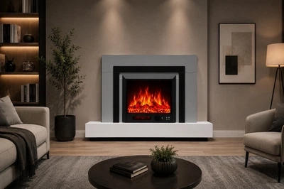 Электрический камин Fireplace Craftsman Tokado Gray Bluetooth звук потрескивания дров (10080121)