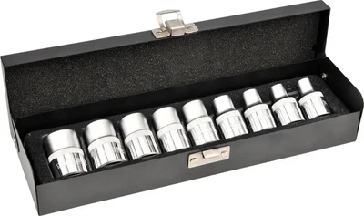 Набір торцевих головок YATO TORX E10-E24 квадрат 1/2" 9 шт YT-0521