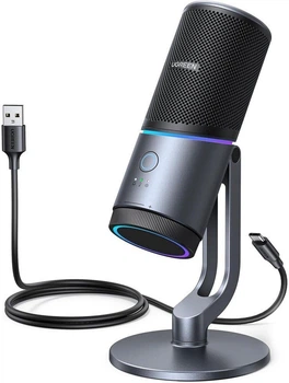 Микрофон Ugreen CM769 Desktop RGB 24-bit 96kHz ANS (USB-A) Dark gray (35629)