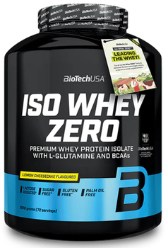 Сироватковий ізолят протеїну BioTechUSA Iso Whey Zero порошок 1816 г Лимонний чізкейк (5999076263936)