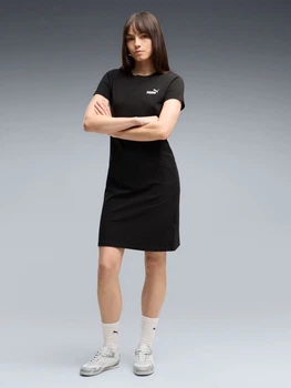 Сукня-футболка коротка літня жіноча Puma Ess Small No. 1 Logo Slim Dress 68497401 S Black (4067983675171)