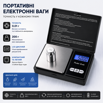 Портативные электронные весы 200 г точность 0.01 г цифровые карманные весы с LCD дисплеем