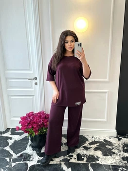 Жіночий спортивний костюм марсала 48-50 арт.3693fil