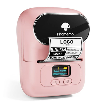 Принтер для термоэтикеток Label Maker Phomemo M110 портативный Розовый