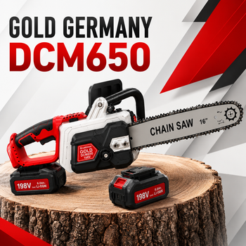 Аккумуляторная цепная пила Gold Germany DCM650