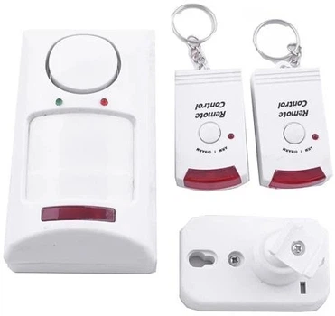 Сигналізація YL Y-105 бездротова охоронна система з датчиком руху 105 дБ автономна сигналізація для гаража будинку квартири складу магазину офісу інфрачервоний сенсор руху 110 градусів 2 пульти дистанційного керування на батарейках