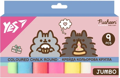 Мел цветной YES Pusheen Jumbo 9 шт (400562) (5056574458124)