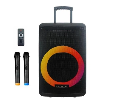 Акустическая переносная колонка ZXX-7676 200Вт 12" 59х36х30см USB/SD/FM/BT/TWS/REC/2MIC/ДУ