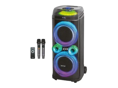Акустична переносна колонка ZXX-9900 500Вт 2x10" 32х30х84 см TWS/FM/USB/TF/BT/REC/LED/2MIC/ДК