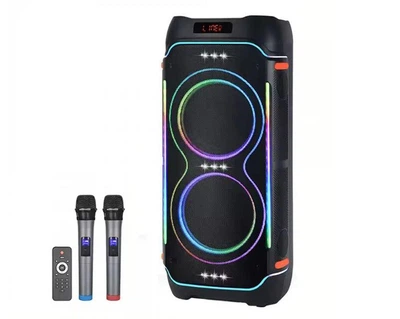 Акустическая переносная колонка ZXX-5560 400Вт 2x10" TWS/FM/USB/TF/BT/REC/LED/2MIC/ДУ