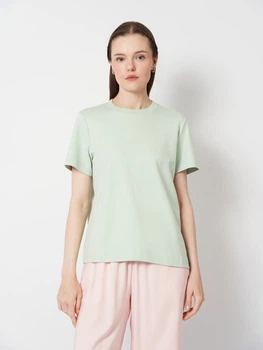 Футболка хлопковая женская Vero Moda 10294544 L Aqua Foam (5715870850642)