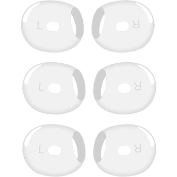 Антискользящие накладки для наушников Airpods 4 (комплект 3 пары), White