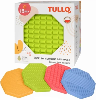 Dyski sensoryczne Tullo ośmiokąty 20.5 cm 4 szt (616)