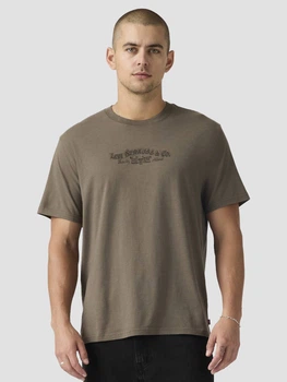Футболка бавовняна довга чоловіча Levi`s Ss Relaxed Fit Tee 16143-2378 2XL Brown (5401187824123)