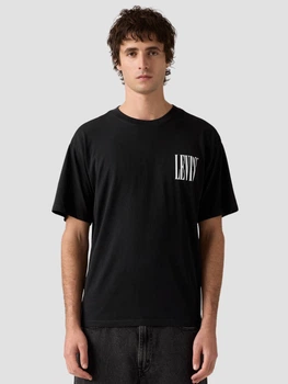 Футболка хлопковая длинная мужская Levi`s 87373-0397 L Black (5401187841618)