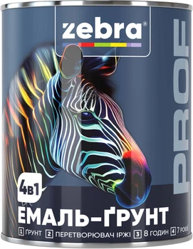 Емаль-ґрунт Zebra серія PROF 1160 060P 0.8 кг Помаранчевий (4823048031395)