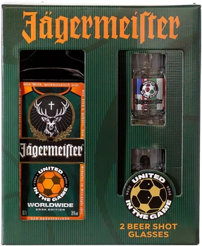 Набор ликер Jagermeister (+2 шота 40 мл) 0.7 л 35% World Cup (4067700013019W)