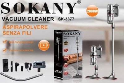 Бездротовий пилосос Sokany SK-3377 для сухого прибирання 2000 Вт