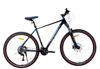 Велосипед Спортивный 29 дюймов Corso Enigma NG-556 оборудование Shimano алюминиевая рама 21 дюйм 27 скоростей. Black and Blue (195495)