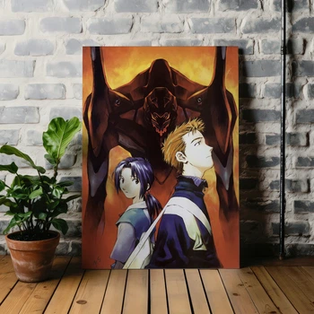 Интерьерная картина Евангелион, Neon Genesis Evangelion, обложка манги, аниме, 42×30 см (id0302)