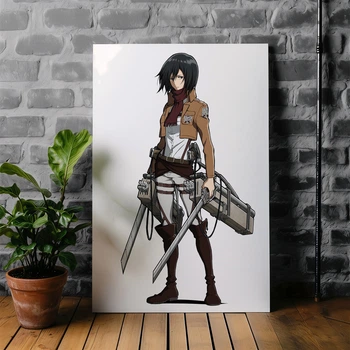Інтер'єрна картина Атака на титанів, Мікаса Аккерман, Attack on Titans, аніме, 42×28 см (id0243)