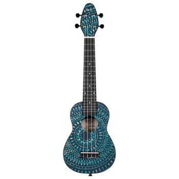 Укулеле Ortega Keiki K2SS-BKC Sopano, Super Scale, Blue kaleido (комплект)