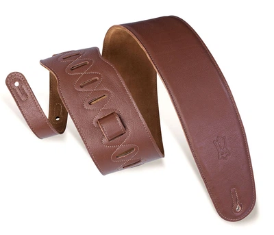 Гитарный ремень Levy's M4GF-BRN Classics Series Padded Garment Leather Bass Strap (Brown)