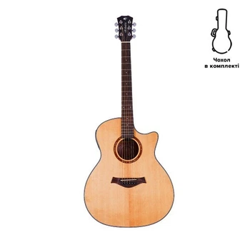 Електроакустична гітара Alfabeto Solid AMS40EQ (Natural) + чехол