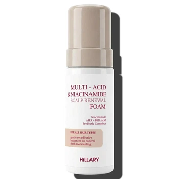 Мультикислотная пенка-пилинг для деликатной очистки кожи головы Hillary Multi-Acid & Niacinamide Scalp Renewal Foam, 150 мл HI-07-335