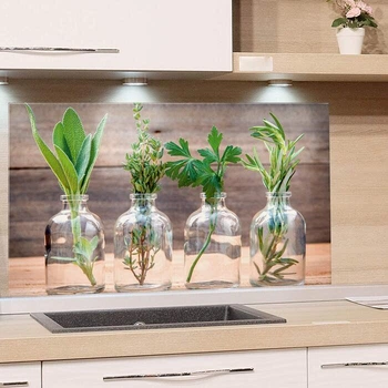 Стеклянный кухонный фартук от брызг на плите 60 х 40 см GRAZDesign