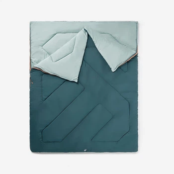 Двомесный Спальный Мешок для Кемпинга 190 x 160 см QUECHUA Comfort 10° Синий