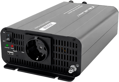 Przetwornica samochodowa Qoltec MS Wave 1000/2000W 12V / 230V (5901878526829)