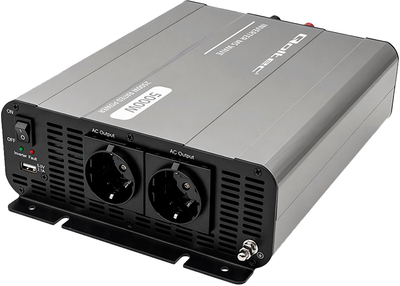Przetwornica samochodowa Qoltec MS Wave 2500/5000W 12V / 230V (5901878526850)