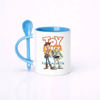 Чашка керамічна з ложкою глянцева мультфільм Історія іграшок Toy Story 330 мл (ІІ031619)