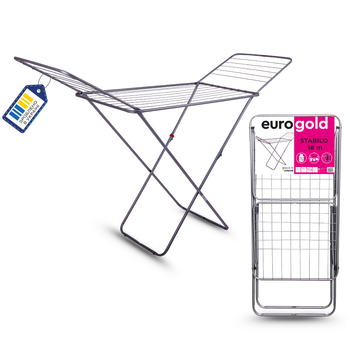 Сушарка для білизни EuroGold Stabilo 0503SE сіра (стійка для сушіння білизни Eurogold)