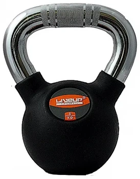 Гиря RUBBER KETTEL DUMBELL 6 кг, чорна