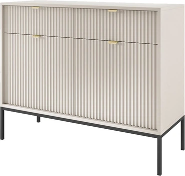 Комод Perfect Home Nova KSZ104 83x104x39 см, 2-дверний, 2 шухляди, чорні ніжки Кашемір (000012377310)
