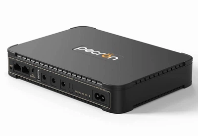 ИБП для роутера Pecron D77, 36W 76.96Wh, Output: USB 5V 2.6A Max, 9V 2A Max/12V 2A Max /5V2.6AMax/15V or 24V POE, 199.6*144.6*34.6mm, 700g, Black, BOX
