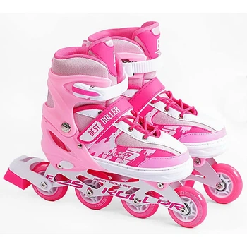 Ролики Best Roller размер 34-37 с подсветкой, розовый 69103-М