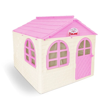Ігровий будиночок Doloni Toys зі шторками, бежево-рожевий 02550/4