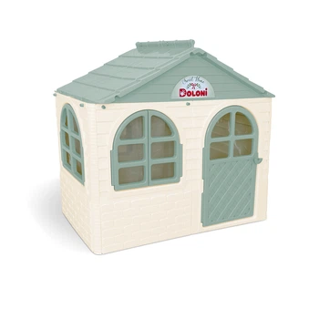 Ігровий будиночок Doloni Toys зі шторками, біло-сірий 02550/12