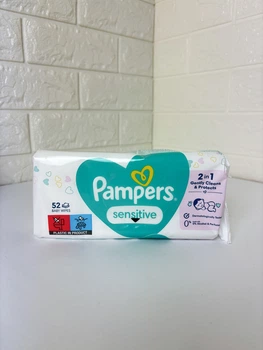 Дитячі вологі серветки Pampers Sens 52 шт