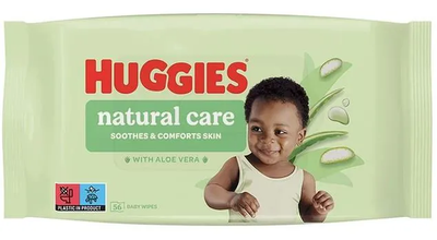 Дитячі вологі серветки Huggies Aloe vera 56 шт