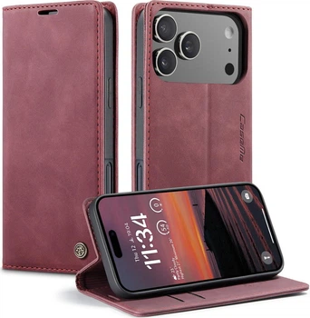 Чехол книжка с магнитом iPhone 17 Pro CaseMe Wine (44725-42)