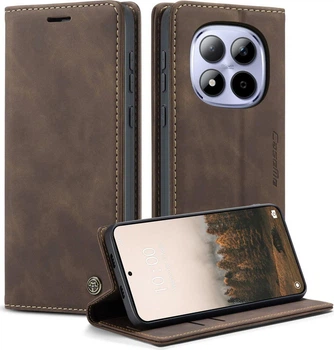 Чохол книжка з магнітом Xiaomi Redmi Note 15 Pro 5G CaseMe Dark Brown (44721-05)