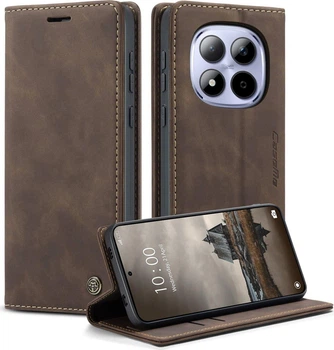 Чехол книжка с магнитом Xiaomi Redmi Note 15 Pro 4G CaseMe Dark Brown (43227-05)