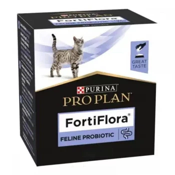 Purina Pro Plan FortiFlora Feline Probiotic - Кормовая добавка с пробиотиком для кошек и котят (одно саше), 1 г