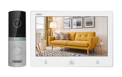 Комплект ARNY AVD-7123FHD (AVD-710FHD 2Мп 7'' IPS + AVP-NG230 2Мп 115°), White + Silver